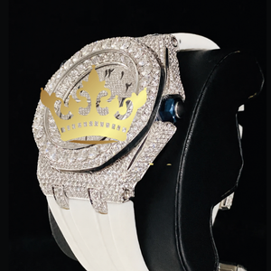 Reloj de Lujo con Números Arábigos y Moissanita, para Hombre, Correa de Acero Inoxidable, Completamente Cubierto de Diamantes, Estilo Hip Hop, Personalizado - Product Image 2