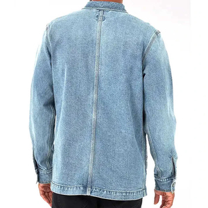 Men's Solid Color <b>Denim</b> <b>Jacket</b> Classic Button Front Durable Casual Outerwear <b>Lightweight</b> Layering <b>Jacket</b> for Men - Product Image 4