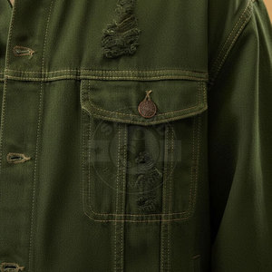 เสื้อแจ็คเก็ตยีนส์สีน้ำเงินสำหรับผู้ชาย ทรงเข้ารูป สวมใส่สบาย แฟชั่นลำลอง เหมาะสำหรับฤดูใบไม้ร่วงและฤดูหนาว ใส่ได้ทุกวัน - Product Image 4