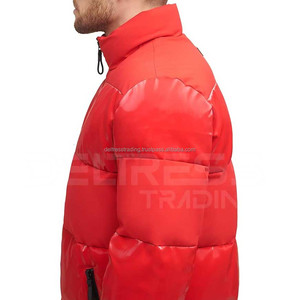 Venta al por mayor de peso pesado de los hombres chaqueta acolchada para el cuello del soporte de invierno resistente al agua prendas de vestir exteriores - Product Image 5