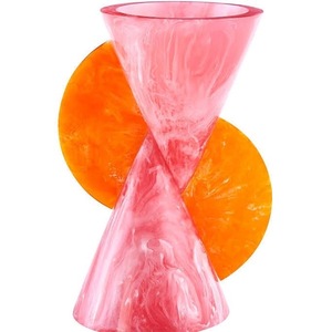 Jarrón de Vidrio Hecho a Mano Moderno Resun con Diseño de Espiral Turquesa, Forma Irregular, Decoración Artística - Product Image 3