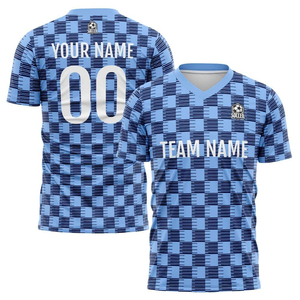 เสื้อฟุตบอลคุณภาพสูงสั่งทำพิเศษ 100% โพลีเอสเตอร์ แห้งเร็ว พร้อมสกรีนชื่อทีม เบอร์ เลขทีม และโลโก้สำหรับผู้ชาย - Product Image 5