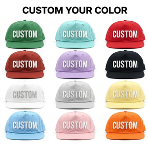 Snapback <b>Cap</b> <b>Hat</b> Custom Embroidery Logo 5 Panel Flat Brim Waterproof Fabric Untructured Wear Summer Unisex Factory Wholesale - Product Image 5