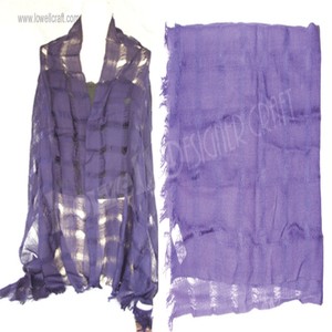 Châle léger uni violet pour femme, style classique long, toutes saisons, usage quotidien - Product Image 3