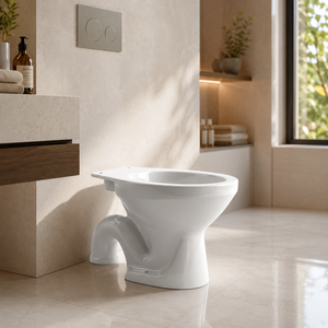 WC monobloc en céramique EWC avec siphon en S, réservoir encastré, fonction anti-odeur, chasse d'eau à fermeture lente, design moderne pour hôpitaux, villas et hôtels - Product Image 5