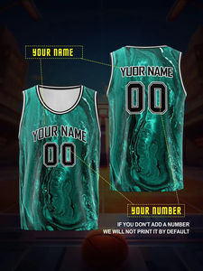 Maillot de basket personnalisé pour adultes avec nom et numéro, sans manches, respirant, coupe confortable pour l'entraînement et les matchs, sports de plein air - Product Image 3