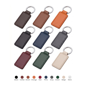 OEM <b>Custom</b> Car <b>Keychain</b> with Logo Rectangle PU Leather for Car Accessories - Product Image 4
