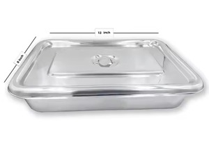 High Quality Stainless Steel Surgical Tray <b>Lids</b> Hospital Holloware Instruments Manual Tray <b>By</b> mahfooz Instruments CE Certified - Product Image 5