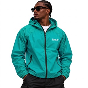 <b>mens</b> mustard yellow outdoor windbreaker hooded zip light weight nylon water resistant workout <b>rain</b> jacket streetwear <b>coat</b> - Product Image 3