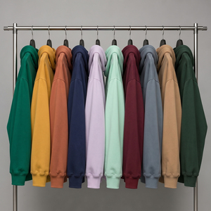 Sweat-shirts à capuche unisexes de haute qualité pour hommes, en molleton de coton décontracté, coupe oversize, personnalisables, épais - Product Image 3