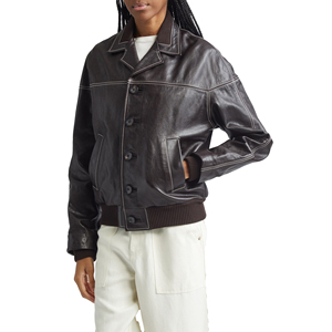 Chaqueta con Capucha de Cuero Genuino para Mujer, Estilo Biker, Cierre de Cremallera, Corte Ajustado, Color Negro, Logotipo Personalizado, Precio de Fábrica, Venta al Por Mayor, OEM - Product Image 4