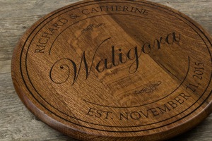 Wood Double Tier <b>Rotating</b> Tray Smooth-Spin Lazy Susan for Tabletop Spice Serving - Product Image 6