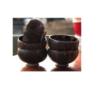 Bols en coquille de noix de coco naturelle de taille moyenne 8-10cm bol à salade jetable Smoothie ustensiles de cuisine vaisselle meubles Vietnam - Product Image 1