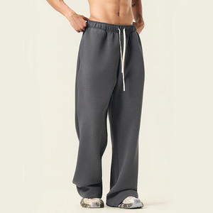 Pantalones Deportivos Holgados de Pierna Recta, 100% Algodón, Pantalones Deportivos con Logotipo Personalizado para Hombre - Product Image 4