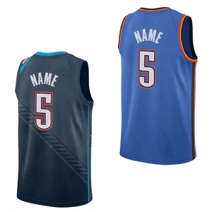 Maillot de basket-ball unisexe confortable, nouveau style, respirant, grande taille, col en V, bretelles réglables, séchage rapide, nom d'équipe personnalisé - Product Image 1