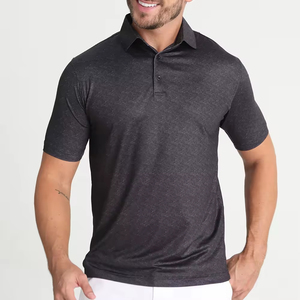 Polo de punto elástico con logotipo personalizado, cuello alto, para hombre, estampado, de alto rendimiento, para golf, gran venta de verano - Product Image 1