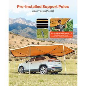 Tenda per Camion da 117 Piedi Quadrati con Veranda a 270 Gradi e Luci LED, Impermeabile UV50+, Tenda Laterale per Veicoli per Tutte le Condizioni Meteo - Product Image 2