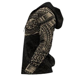 Hoodie tribal hawaïen personnalisé OEM à motif maori, coupé et cousu, sublimé, pour équipe, avec impression intégrale polynésienne - Product Image 3
