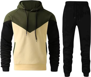 Nouveaux survêtements personnalisés pour hommes – Ensemble de sport en coton et polyester avec doublure polaire, idéal pour le jogging, avec personnalisation de marque - Product Image 1