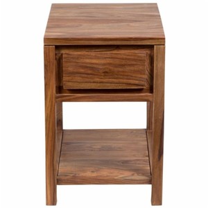 Sheesham Wood <b>Side</b> <b>Table</b> with <b>Drawer</b> - Mid-Century Modern Wholesale - Product Image 4