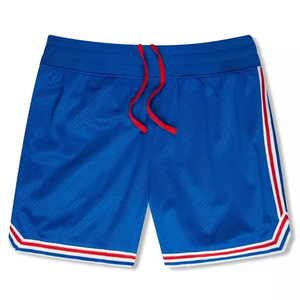 Shorts en maille blanche pour hommes avec bande latérale verte, taille mi-haute, cordon de serrage, décontractés et respirants - Product Image 6