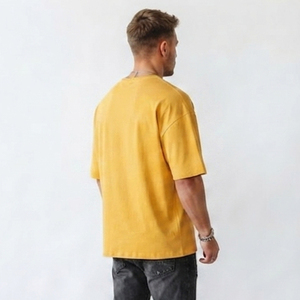 Men's Oversized Printed V Neck Casual Cotton T-Shirt Short Sleeve Breathable Eco-Friendly Loose Fit Front Design - Product Image 5