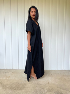 Double Gauze Cotton Kaftan <b>Dress</b> Unique Dyed <b>Boho</b> Kaftan Relaxed Fit <b>Summer</b> <b>Dress</b> Beach Cover Up Vacation Wear - Product Image 3