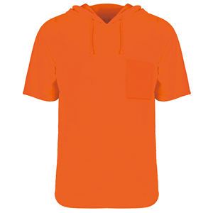 เสื้อยืดคอกลมแขนสั้นผู้ชาย ผ้าฝ้ายเจอร์ซีย์ 100% โลโก้ด้านหน้า สีพื้น ลำลอง ทรงปกติ ระบายอากาศได้ดี เป็นมิตรกับสิ่งแวดล้อม - Product Image 5