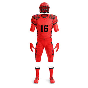 Camiseta de Fútbol Americano Roja para Hombre con Pantalones Negros, Número 24, Cuello en V, Manga Corta, Malla Transpirable, Uniforme, Talla Grande - Product Image 6