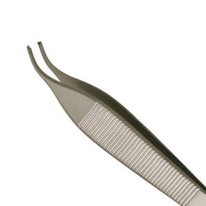 Pinces à tissus chirurgicales courbées en acier inoxydable pour pansements - Product Image 4