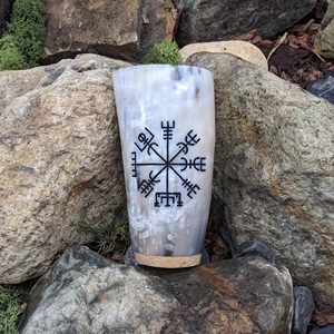 High Quality Horn Glass Handcrafted <b>Drinkware</b> for Bar Kitchen Affordable Price Viking Style Horn Cup for Drinks - Product Image 2