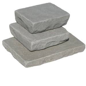 Galets de pierre naturelle modernes Grocon |   Pavés en grès gris Kandla pour allées, chemins et aménagements paysagers - Product Image 3