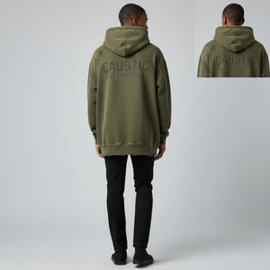 Sudadera con Capucha Personalizada de Felpa Francesa de 400 g/m², Estilo Vintage, Lavado Ácido, para Hombre, 100% Algodón, OEM, ODM - Product Image 5