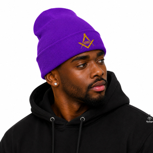 HMR Brotherhood Sisterhood Greek Apparel Masonic Wear Unisex Camouflage Beanie Fraternity and Sorority Warm <b>Bonnet</b> Casual Autumn - Product Image 3