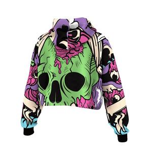2021 Women Pullover Streetwear <b>Hoodie</b> <b>Gym</b> Crop Top Hoodies Coat Factory Clothing Plain Western - Product Image 4
