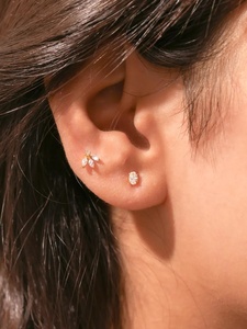 Mejor Oferta, Pendientes de Diamantes con Corte Marquesa, Cultivados en Laboratorio, Certificados por IGI, VVS, Oro de 14k, Sin Níquel, Minimalistas, de Lujo, para Mujer - Product Image 2