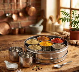 Steel Spice <b>Box</b> With Spoon Mirror Polished Square Stainless Steel Spice <b>box</b> Customized Sale - Product Image 1