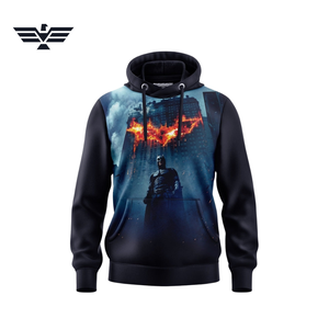 Sweat-shirt à capuche bleu marine pour homme, logo Avengers imprimé, poche avant, décontracté, anti-plis, streetwear, polyester/coton - Product Image 5