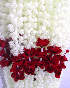 มาลัยดอกไม้ดอกมะลิประดิษฐ์สีขาวสำหรับตกแต่งบ้านพวงมาลัยสำหรับงานแต่งงานพวงมาลัยพวงมาลัยดอกมะลิดอกกุหลาบสำหรับงานเลี้ยง - Product Image 3