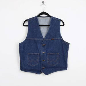 Gilet de travail décontracté pour homme en denim de coton épais, coupe-vent, style western cowboy, durable, sans manches, pour l'extérieur, fabrication OEM - Product Image 3