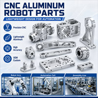 Piezas de Robot de Aluminio Mecanizadas con CNC de Precisión, con Diseño Ligero para Automatización