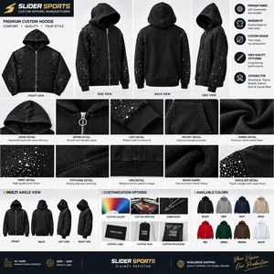 Sudadera corta con capucha de nuevo diseño, personalizada, de estilo urbano, de tejido grueso, con efecto desgastado por el sol, lavado ácido, pedrería, desgastada, con rotos y doble cremallera. - Product Image 5
