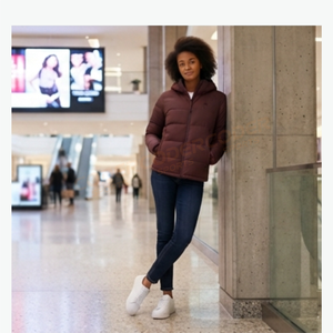 Chaqueta Acolchada Corta de Nailon para Mujer, Diseño de Alta Calidad, Color Negro, Chaqueta de Invierno - Product Image 6