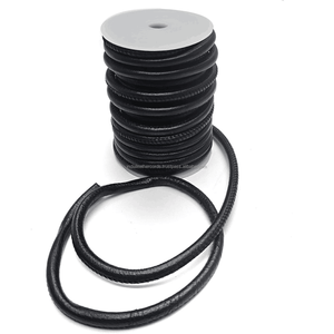 Reliance Leather Stitched Leather Cord 925 <b>Silver</b> Plated Emerald Jewelry Bracelet <b>Handbag</b> Accessories Strong Flexible Strap - Product Image 2