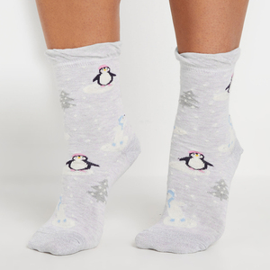 OEM <b>Women</b> Wool Blend Crew <b>Socks</b> Soft Thermal Knitted Winter <b>Socks</b> for Daily Wear Outdoor Activities and Hiking - Product Image 1