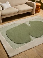 Tapis en laine tufté à la main de forme personnalisée, tapis d'appoint moderne abstrait irrégulier de designer, tapis de sol de luxe fait main