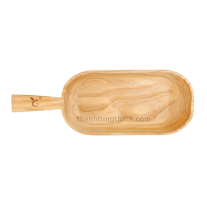 Planche à découper en bambou Thatuwood, rectangulaire, minimaliste, plateau de service alimentaire pour la cuisine, design durable avec poignée - Product Image 4