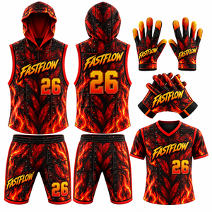 Maillot de football américain 7v7 unisexe imprimé et respirant, ensemble uniforme sportif pour ligues compétitives – Vente en gros - Product Image 5