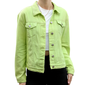 Chaqueta vaquera para mujer, diseño personalizado, logotipo personalizado, precio al por mayor, duradera, nueva llegada, servicio OEM, alta calidad. - Product Image 1