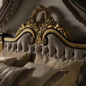 Juego de Dormitorio de Lujo Premium en Madera de Caoba Sólida, Diseño Europeo, Tallado a Mano, con Mesitas de Noche y Tocador, para Apartamento, Hotel o Villa - Product Image 2